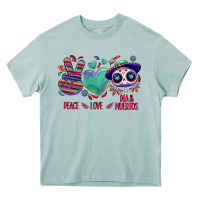 Arona Peace love dia de los muertos Heavy Core Tee - NancyCooperArtShop