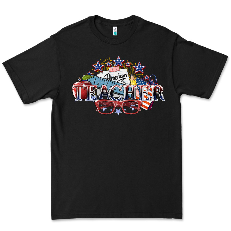 American Teacher 4th Of July Premium Tee by HowdyJamesFarm | Teevron