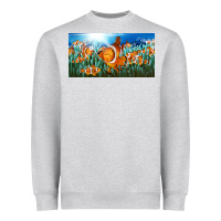 Heather Grey clown fish  license plate Heavyweight Sweatshirt - BarkalooDesign