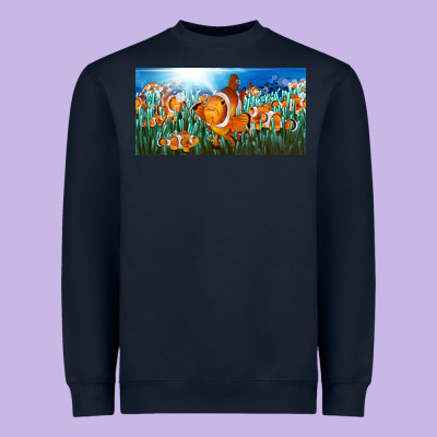 Clown Fish  License Plate Heavyweight Sweatshirt Designed By Barkaloodesign