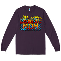 Plum Hot mess mom Mother's Day Long Sleeve Tee - FaDigitalArtStudio