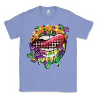 Colony Blue mardi gras lips Classic Tee - CowGirlArtShop