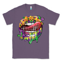 Lavender mardi gras lips Classic Tee - CowGirlArtShop