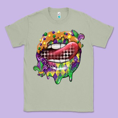 Mardi Gras Lips Classic Tee Designed By Cowgirlartshop