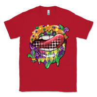 Red mardi gras lips Classic Tee - CowGirlArtShop