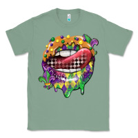 Sage mardi gras lips Classic Tee - CowGirlArtShop
