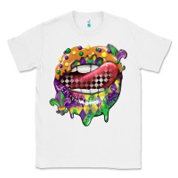 White mardi gras lips Classic Tee - CowGirlArtShop