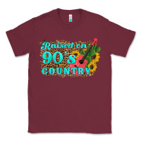 Burgundy raised 90's country guitar cactus sunflower's Classic Tee - Artiststas