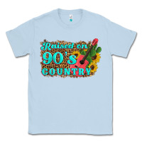 Dusty Blue raised 90's country guitar cactus sunflower's Classic Tee - Artiststas