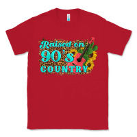 Red raised 90's country guitar cactus sunflower's Classic Tee - Artiststas