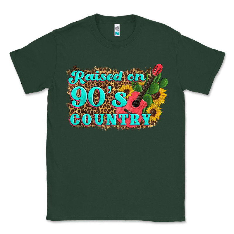 Raised 90's Country Guitar Cactus Sunflower's Classic Tee by Artiststas | Teevron