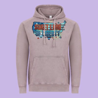 Sweet Land Of Liberty Vintage Hoodie Designed By Fadigitalartstudio