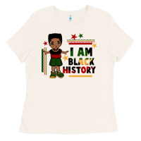 I Am Black History Black Boy  Juneteenth Ladies Tee | Teevron