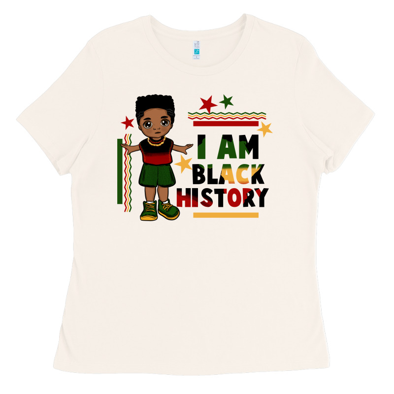 I Am Black History Black Boy  Juneteenth Ladies Tee by CowGirlArtShop | Teevron