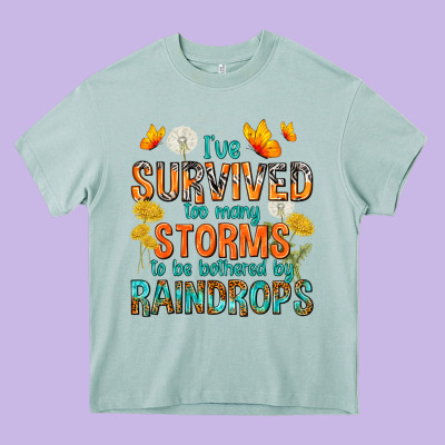 I've Survived Too Many Storms Heavy Core Tee Designed By Texasbilliewilder