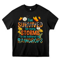 Black I've Survived Too Many Storms Heavy Core Tee - texasbilliewilder