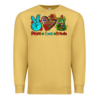 Antique Gold peace love tequila Premium Sweatshirt - AdoDesignShop