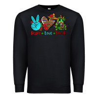 Black peace love tequila Premium Sweatshirt - AdoDesignShop