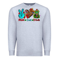 Heather Grey peace love tequila Premium Sweatshirt - AdoDesignShop