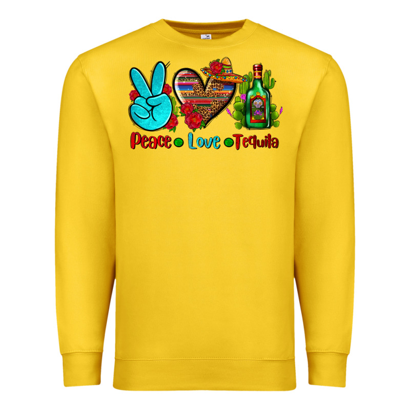 Peace Love Tequila Premium Sweatshirt by AdoDesignShop | Teevron