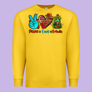 Peace Love Tequila Premium Sweatshirt Designed By Adodesignshop