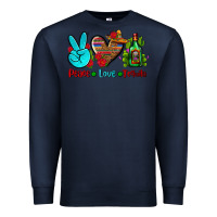 Navy peace love tequila Premium Sweatshirt - AdoDesignShop