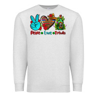 Oatmeal Heather peace love tequila Premium Sweatshirt - AdoDesignShop