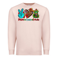 Pale Pink peace love tequila Premium Sweatshirt - AdoDesignShop