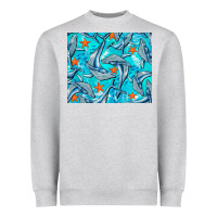 Heather Grey humpback whale mousepad Heavyweight Sweatshirt - BarkalooDesign