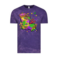 Cloud Purple louisiana map mardi gras olivia Vintage Tee - OliviaCreatesArt
