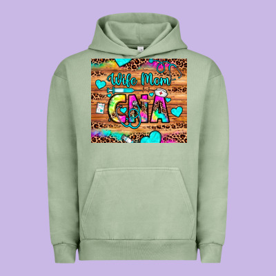 Wife Mom Cna Urban Hoodie Designed By Jahusdesignshop