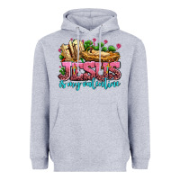 Heather Grey jesus is my valentine Heavyweight Hoodie - AdoDesignShop