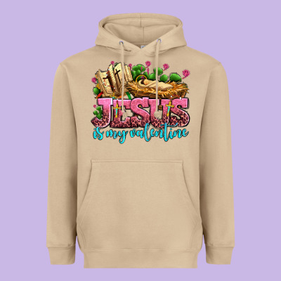 Jesus Is My Valentine Heavyweight Hoodie Designed By Adodesignshop