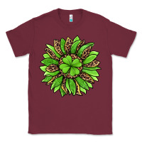 Burgundy lucky leopard st patricks sunflower Classic Tee - Jasminsmagicworld