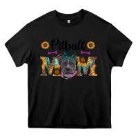Black western pitbull mom Heavy Core Tee - RanaPortraitStore