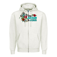 Oatmeal Heather leave judgin to jesus Zipper Hoodie - BarkalooDesign