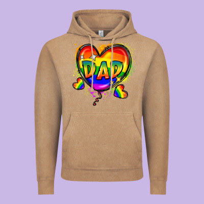 Dad Pride Vintage Hoodie Designed By Fadigitalartstudio