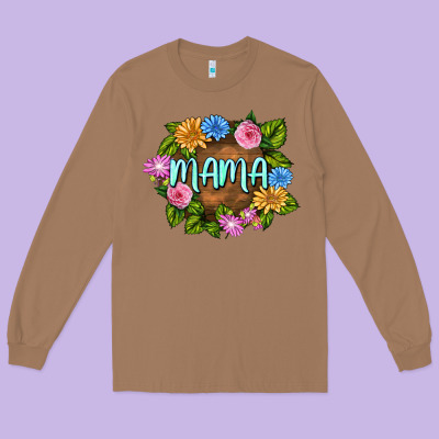 Mama Mother's Day Long Sleeve Tee Designed By Fadigitalartstudio