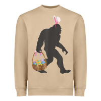 Mushroom funny bigfoot easter design with easter basket and bigfoot t shirt Heavyweight Sweatshirt - linhVisuals