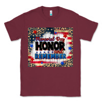 Burgundy memorial day honor and remember Classic Tee - CowGirlArtShop