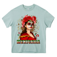 Arona Sugar skull girl with Mexicana Heavy Core Tee - NancyCooperArtShop