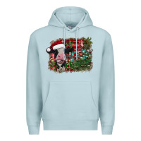Blue Mist merry christmas cow Premium Hoodie - CowhideDigitalArt