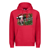 Cardinal merry christmas cow Premium Hoodie - CowhideDigitalArt