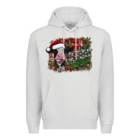 Dove Grey merry christmas cow Premium Hoodie - CowhideDigitalArt