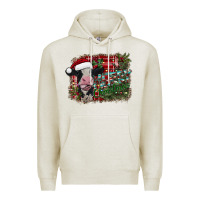 Oatmeal Heather merry christmas cow Premium Hoodie - CowhideDigitalArt