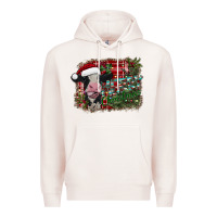 Pale Pink merry christmas cow Premium Hoodie - CowhideDigitalArt