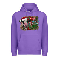 Purple merry christmas cow Premium Hoodie - CowhideDigitalArt