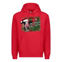 Red merry christmas cow Premium Hoodie - CowhideDigitalArt