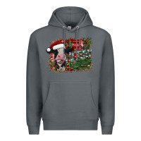 Rock merry christmas cow Premium Hoodie - CowhideDigitalArt