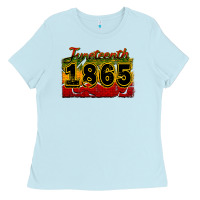 Baby Blue juneteenth 1865 Ladies Tee - CowGirlArtShop